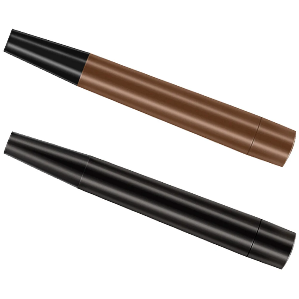 

2 Pcs Eyebrow Waterproof Pen Womens Beard Plastic Microblade Microblading