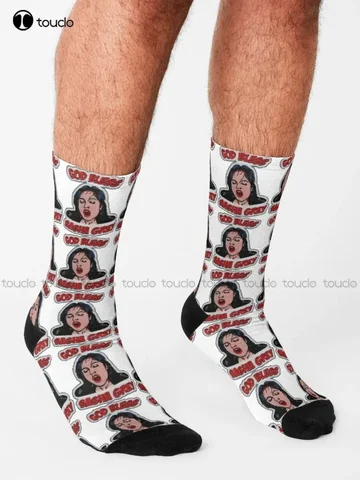 God Bless Sasha Sasha Grey Socks Забавные носки для женщин Мода Творческий отдых Забавное искусство Абстрактная живопись маслом Носки Забавные