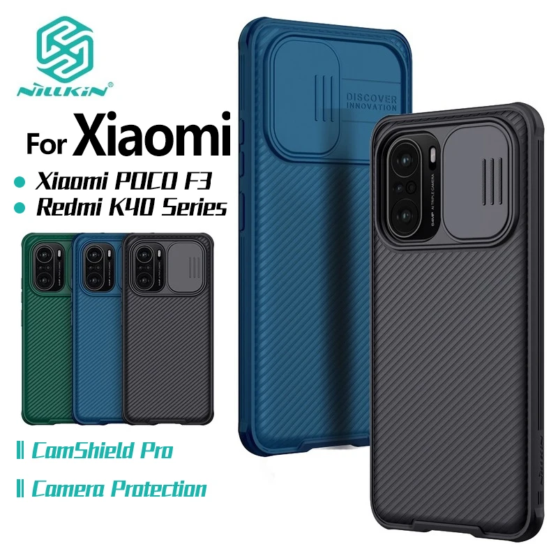 

For Xiaomi POCO F3 Redmi K40 Pro Plus Nillkin CamShield Pro Case Luxury Hard PC Back Cover With Camera Slide Privacy Protection