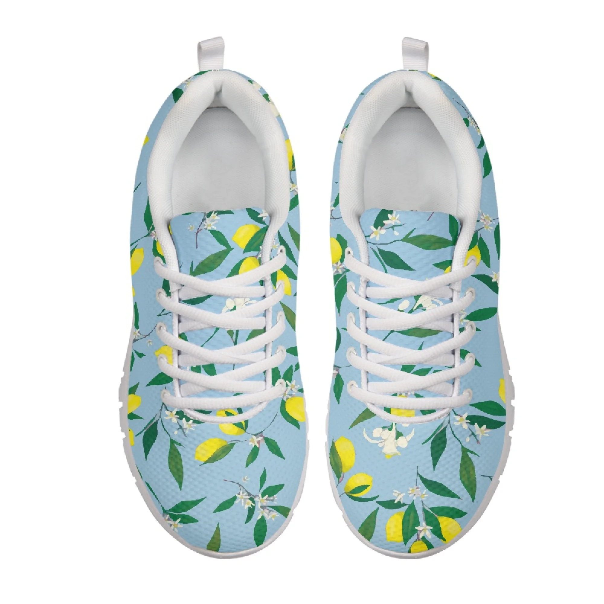 Yikeluo Woman Flats Shoes Sunflower Pattern Design for Girls Personalized Walking Shoes Female Wear-resistant Sport Sneakers