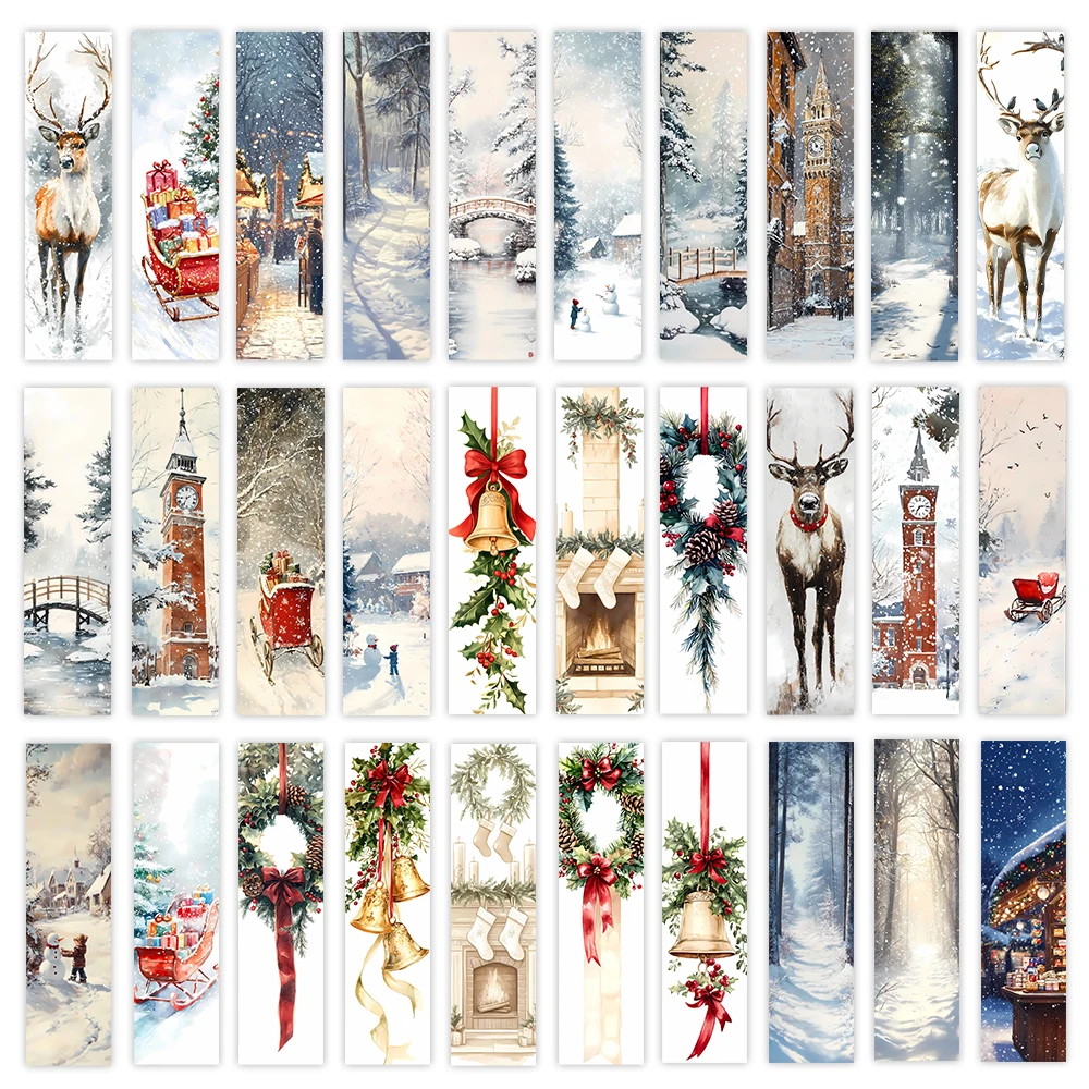 

Рождественские закладки из бумаги