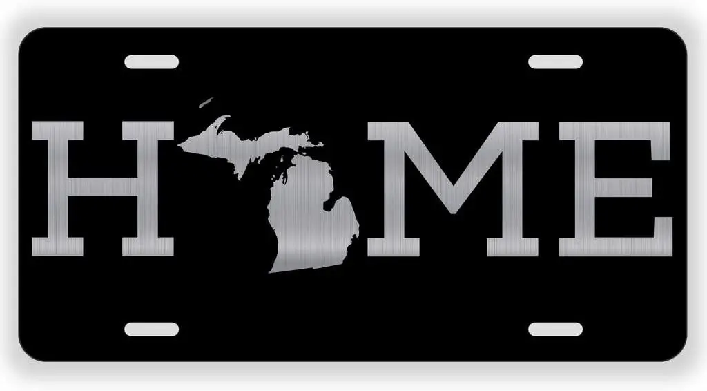 

JMM Industries Home Michigan State MI Vanity Novelty License Plate Tag Metal 6-Inches by 12-Inches Etched Aluminum