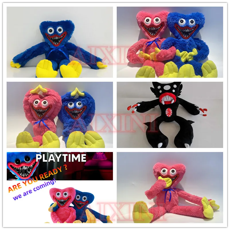 

Sausage Monster Poppy Playtime Plush Toys Huggy Wuggy Kawaii Plushie Doll Blue Sticky Stuffed Halloween Horror Game Kids Gifts