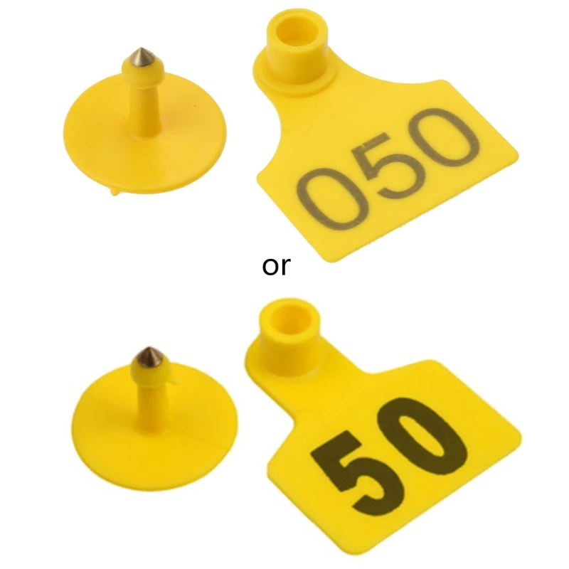 

Numbered Plastics Livestock Ear Tags 1-100 Animal Identification Tags Large