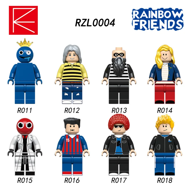 

6/8pcs Rainbow Friends Toy Brick Mini Building Blocks Assembled Toys Figure Dolls Horror Game Character Kids Birthday Gifts