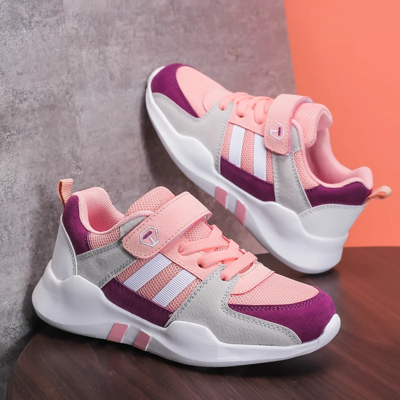 

Детские кроссовки, всесезонные спортивные кроссовки для мальчиков и девочек, модная детская обувь, дышащие баскетбольные кроссовки для мал...