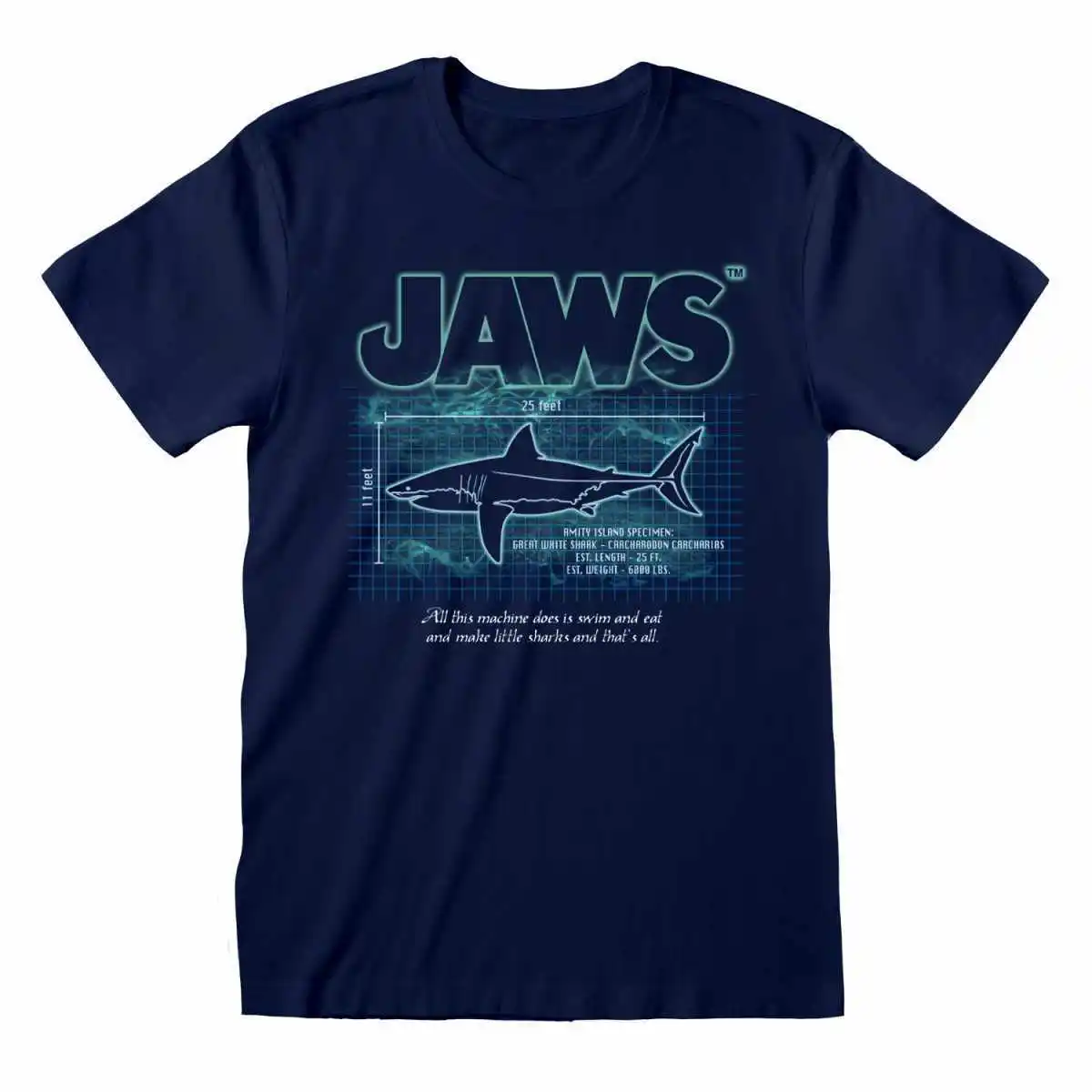 Jaws The White Great Info футболка с официальным товаром M L Xl 2Xl Новинка