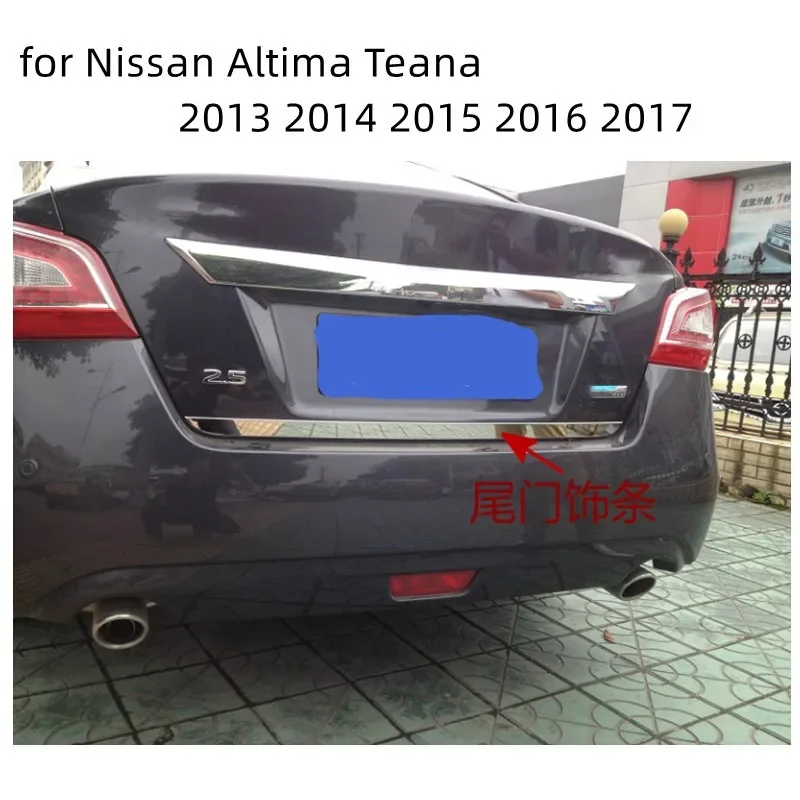 

Накладка на багажник автомобиля, накладка на задние ворота, подходит для Nissan Altima Teana 2013, 2014, 2015, 2016, 2017, хромированный декоративный бампер