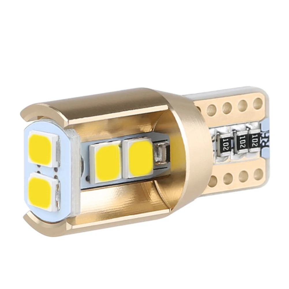 

2 шт., Сверхъяркие светодиодные лампы T10 W5W WY5W 3030 Canbus