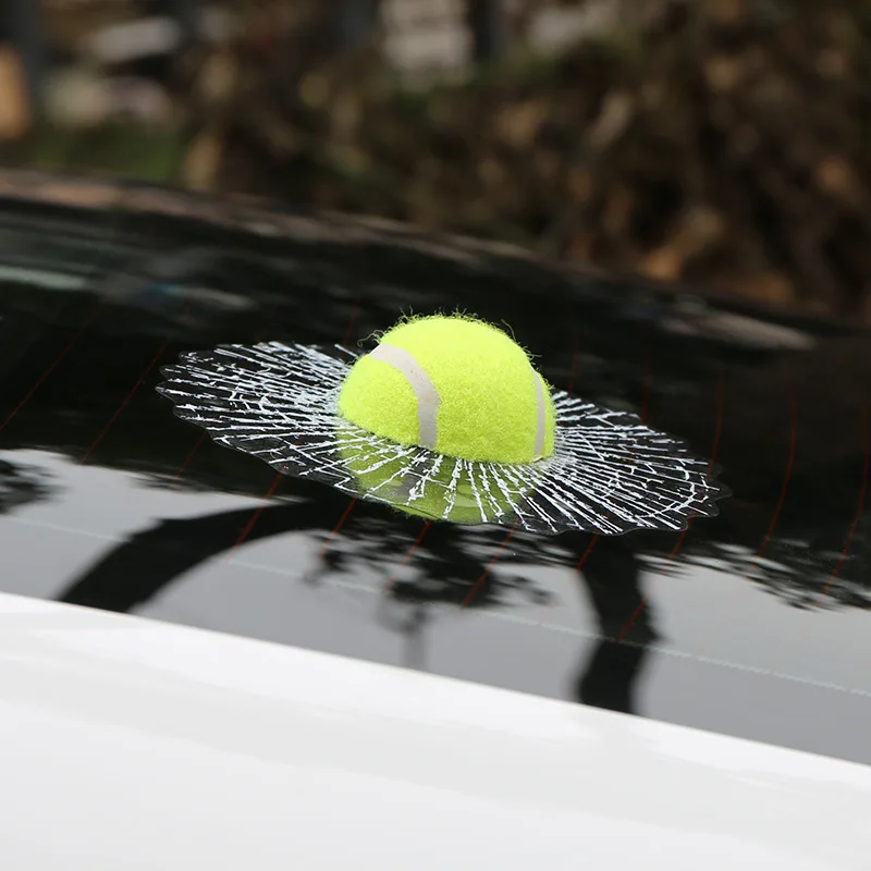 

Creative car stickers 3D three-dimensional fun tennis baseball elf car rear window stickers car decoration modified body sticker