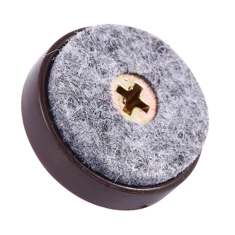 Акция! 40 шт. скользящие накладки для мебели винтовые из войлока напольные