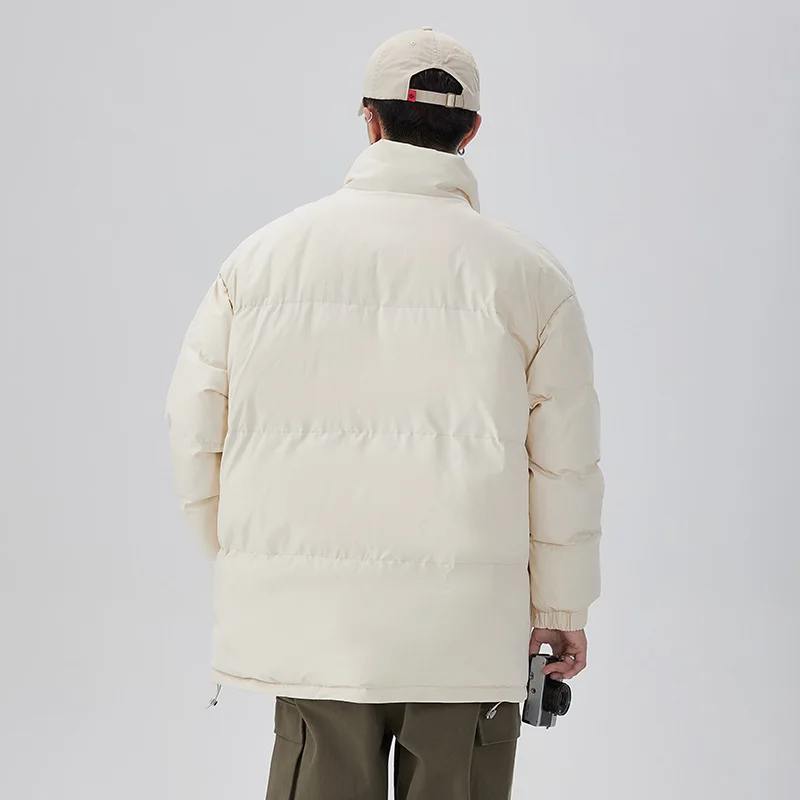 Winter Coat Men 2022 Fashion Ins Letter Label Winter Jackets Thickened Bread Coat Outdoor Stand Collar Warm Sports Jacket