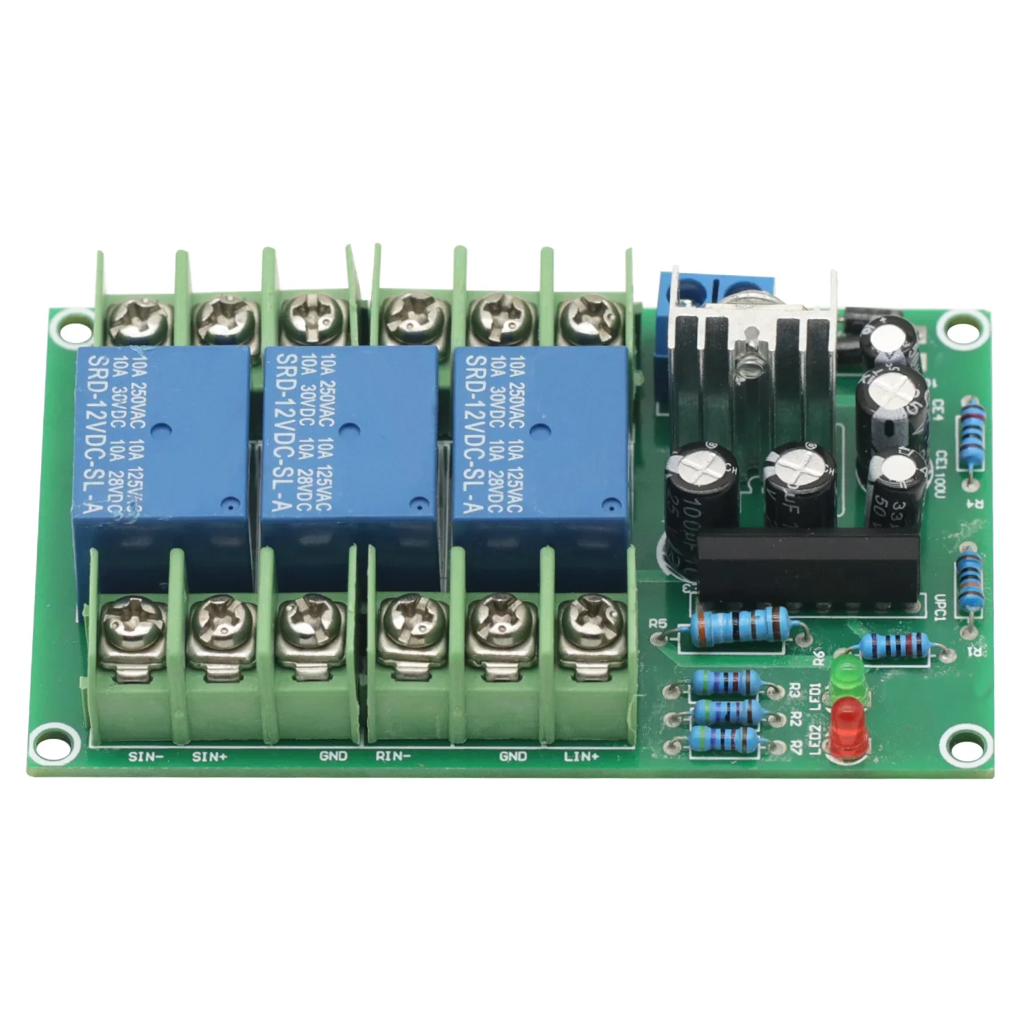 Speaker Protection Circuit Board Dual Channel Power-On Mute Delay Component AC12-18V 10A Protect Speakers/Power Amplifier