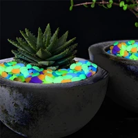 200pcs garden glow in the dark luminous pebbles for walkways plants aquarium decor glow stones garden decoration
