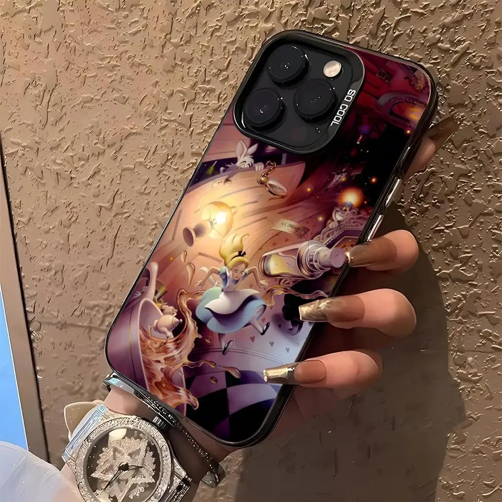 Чехол для телефона Alice S Adventures In Wonderland iphone 16 15 14 13 11 12 Pro Max Xr X Xs Plus черный серебристый