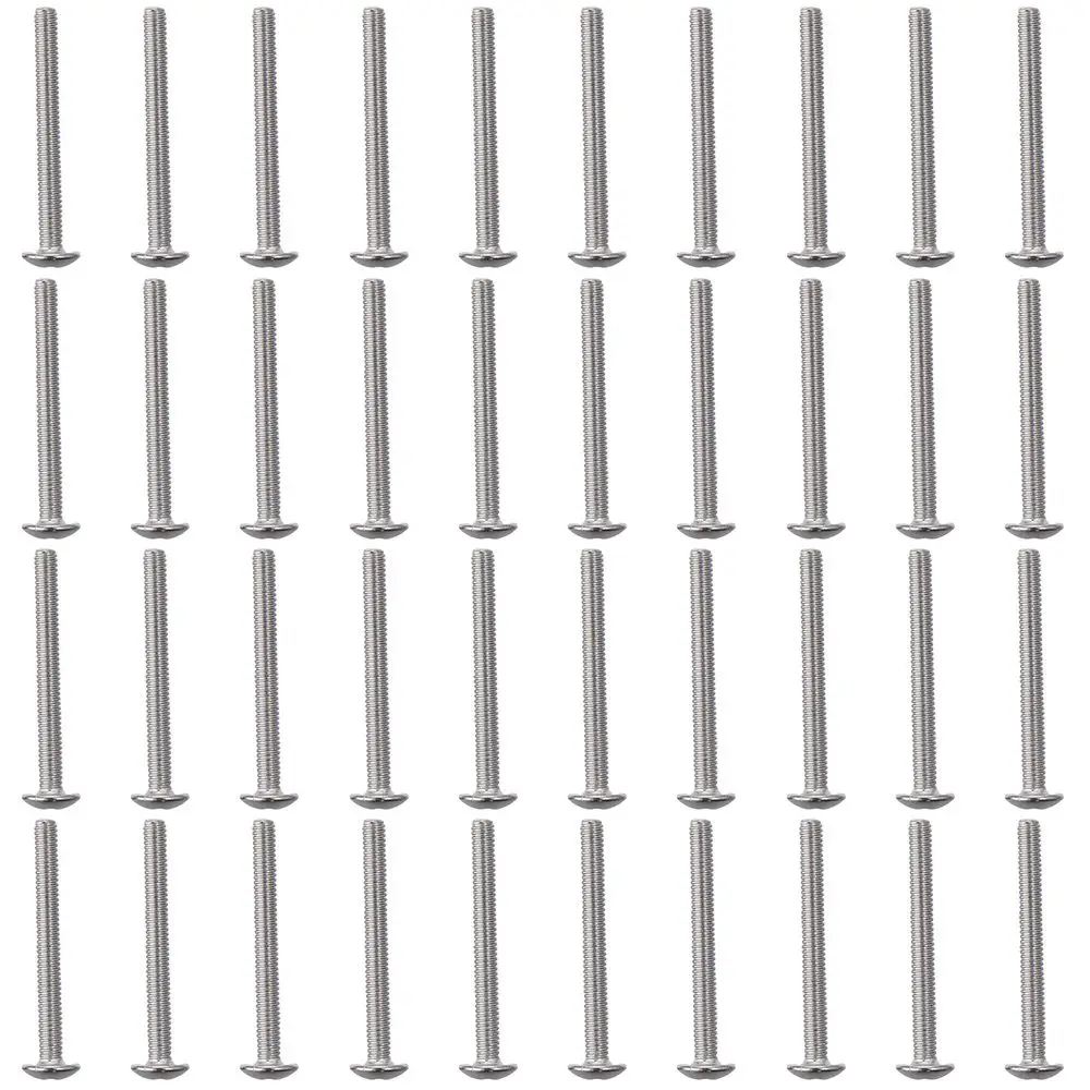 40 шт. m4x35 мм машинные винты 304 из нержавеющей стали Серебристая Крестовая головка крестовые винты Крестовая головка болты для шкафа ручки