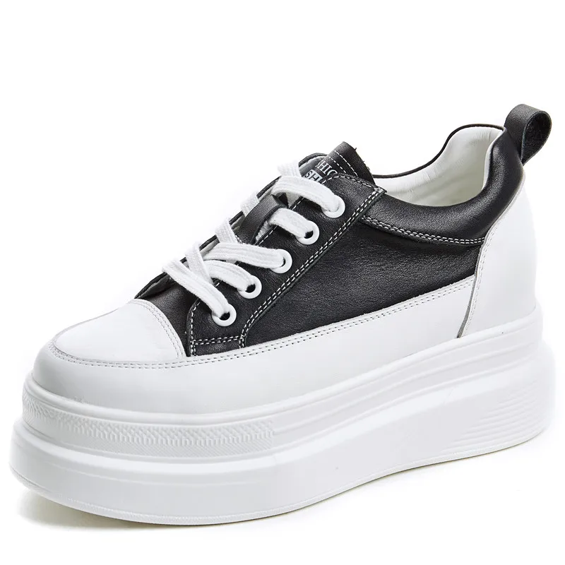 

Dilalula Size 33-39 New Genuine Leather Sneakers Women Shoes Ladies Cross Tied Summer Shoes Fashion Casual Platform Shoes