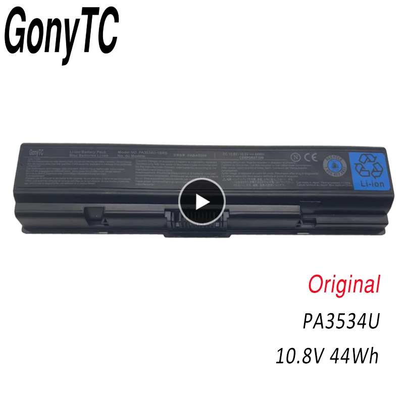 

Аккумулятор GONYTC Pa3534u 1brs для Toshiba PA3533U-1BAS PA3534U-1BAS Satellite A200 A205 A210 A215 L300 L450D A300 A50