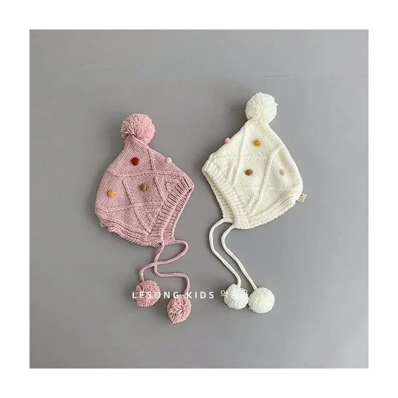 MiniAinis Детские зимние шапки с помпоном для маленьких девочек и мальчиков милая