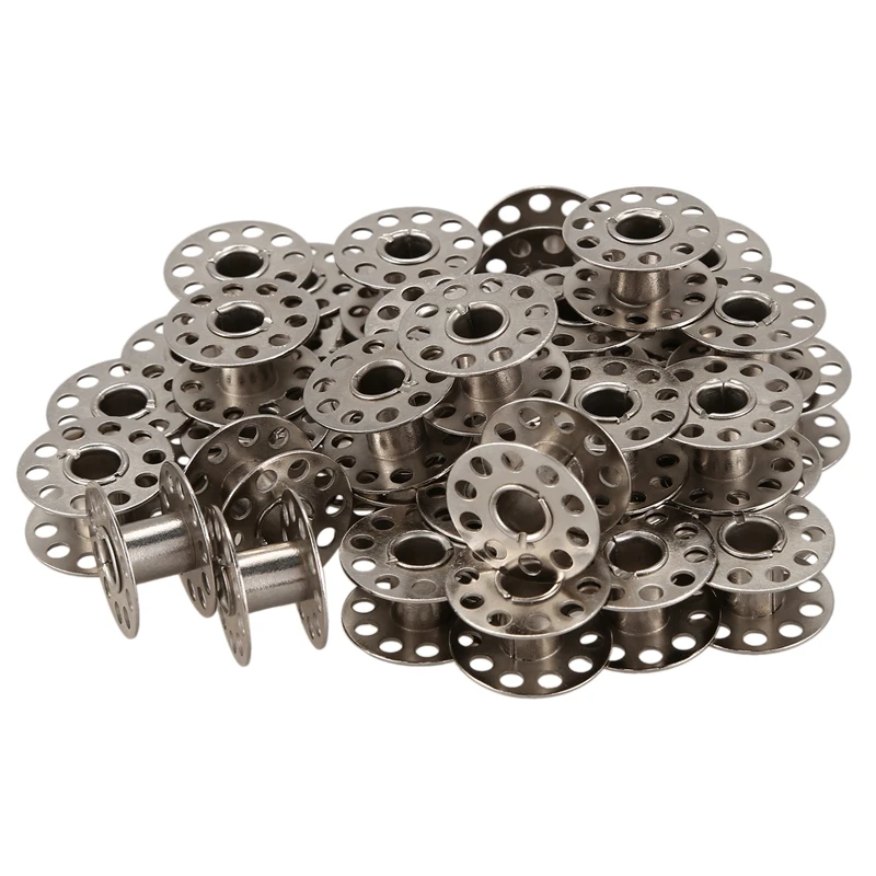 

HOT New 40Pcs Sewing Machine Bobbins Stainless For Household Singer 15 Class
