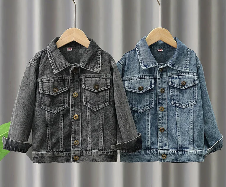 Детская одежда 2021 джинсовая куртка для мальчиков с мультяшным рисунком детская в