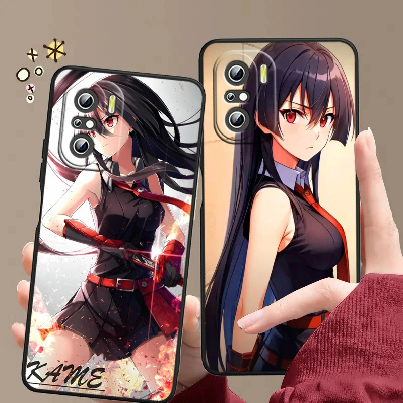 Аниме Akame Ga Kill для Xiaomi Redmi Note 13 12 11E 11S 11 11T 10 10S 9 9S Pro Plus 4G 5G Черный чехол телефона
