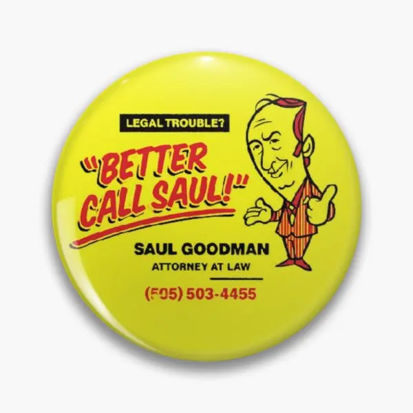 

Настраиваемый мягкий металлический булавка с кнопкой Better Call Saul Goodman breaker для влюбленных, декоративный подарок, креативный женский воротник