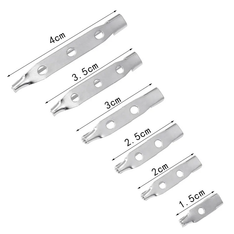 50pcs/Lot 15mm to 45mm Brooch Clip Base Rhodium Color Brooches Back Settings Accessories For DIY Jewelry Making Safety Pins Clip