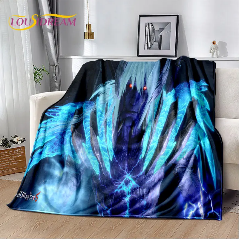 

3D D-Devil May Cry DMC Game Gamer Soft Plush Blanket,Flannel Blanket Throw Blanket for Living Room Bedroom Bed Sofa Picnic Cover