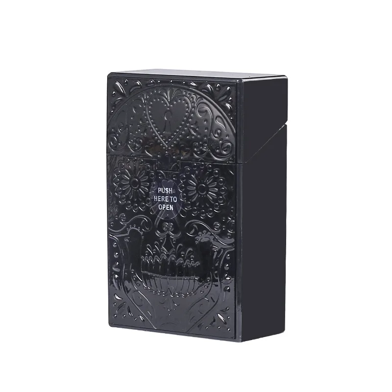 Коробка для сигарет в виде сердца черепа пластиковая Толстая 20 штук Мужская