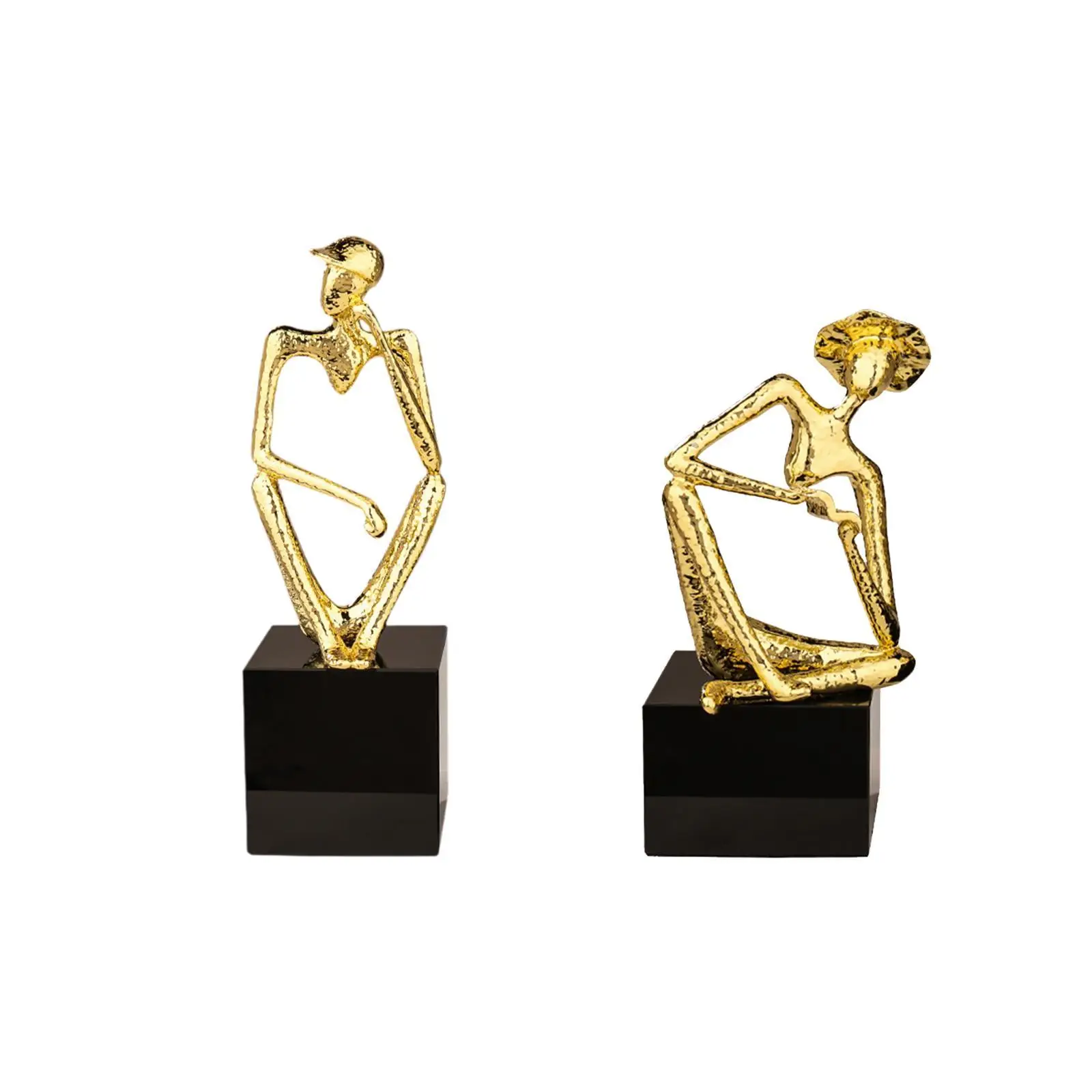 Абстрактная статуя персонажа сбор сидячей фигурки человека настольное