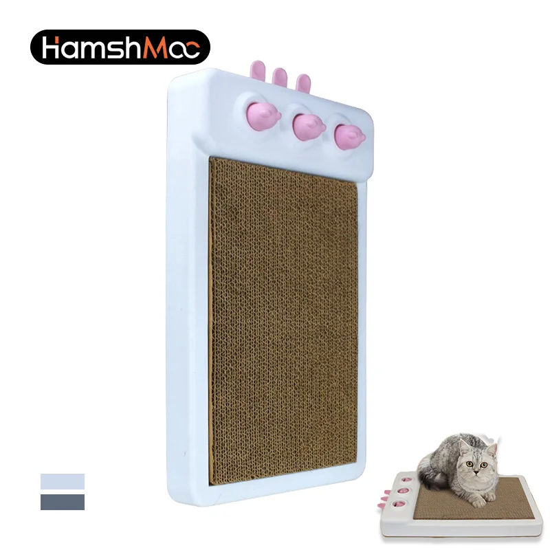 

HamshMoc гофрированная Когтеточка для кошек устойчивая к царапинам 2 в 1 Функциональная игрушка для кошек шлифовальный коготь износостойкая дл...