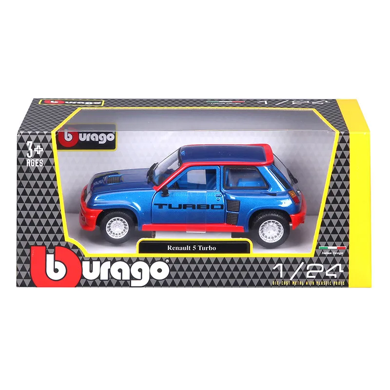 Bburago масштаб 1:24 Renault 5 Turbo желтая Гоночная машина из сплава роскошный автомобиль