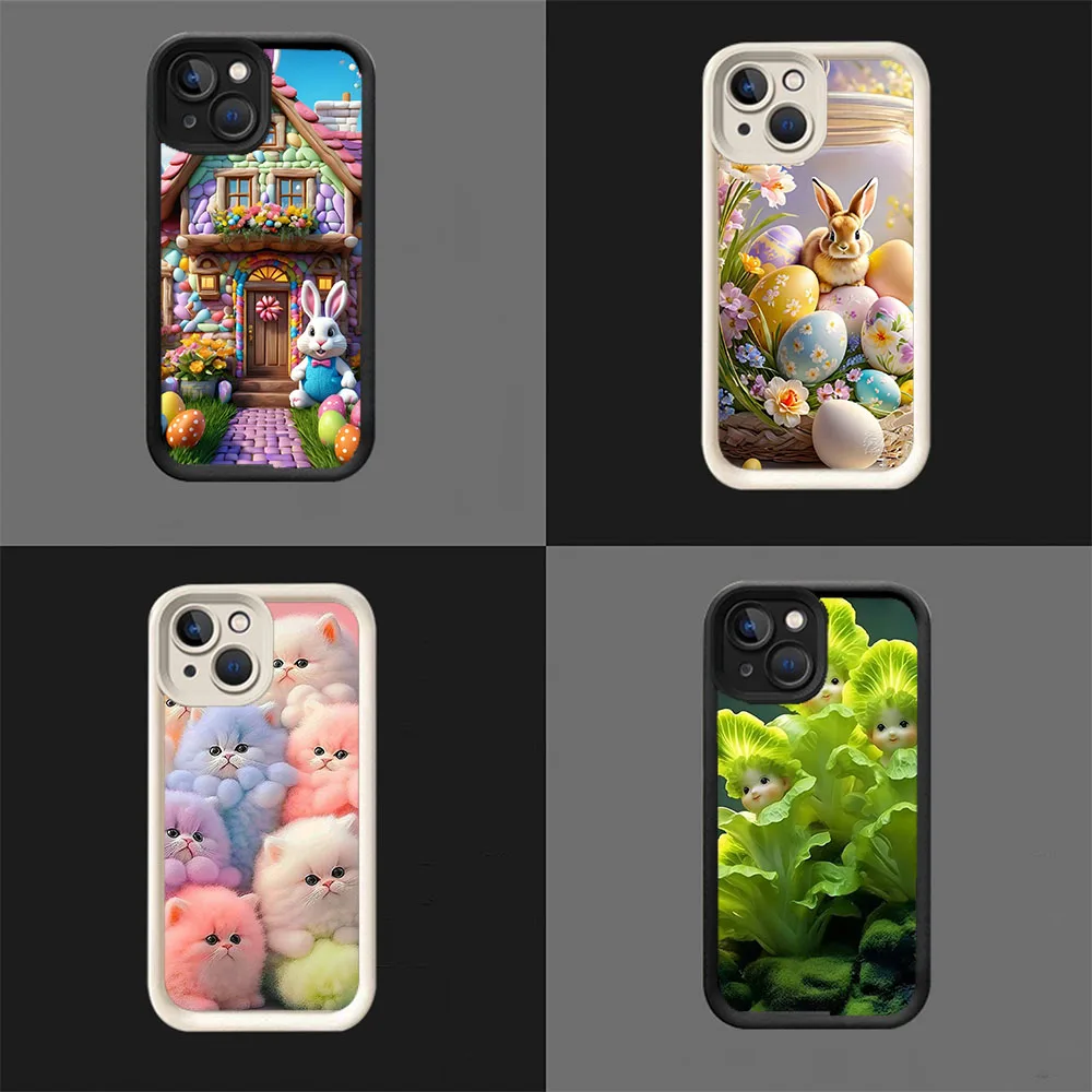 WRB-22 религиозный пасхальный белый ступенчатый чехол из ТПУ для Huawei Pura 70 mate 50 P60 40 nova