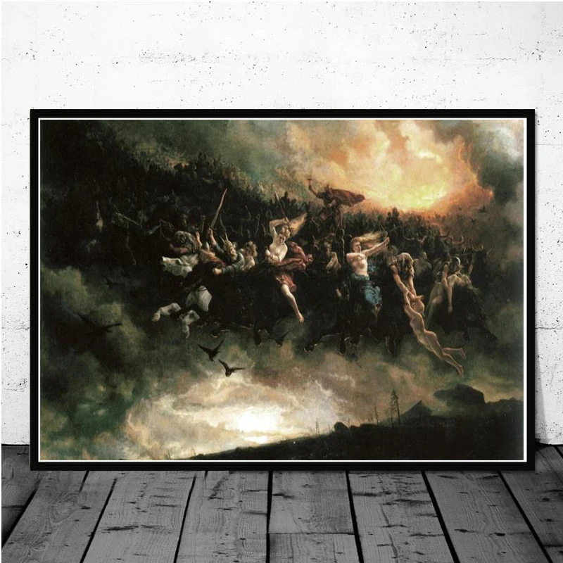 

Репродукция картины «Дикая Охота Одина» на холсте