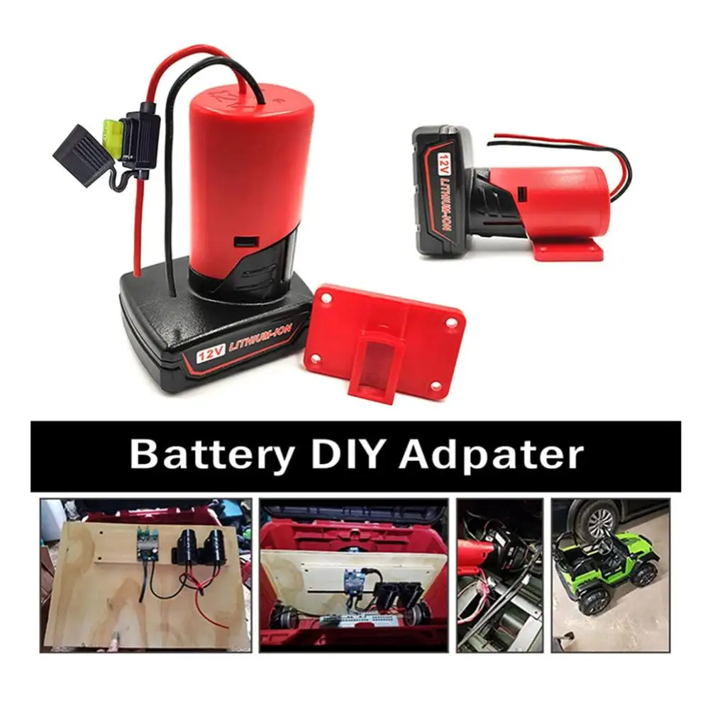 

Professional Battery Adapter Compatible For Milwaukee M12 Dock Power Connector With Fuse Wiring Output Terminal Block