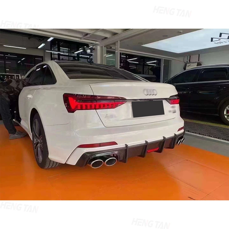 Детали для автомобильного спойлера из углеродного волокна Audi A6 S6 C8 2019 +
