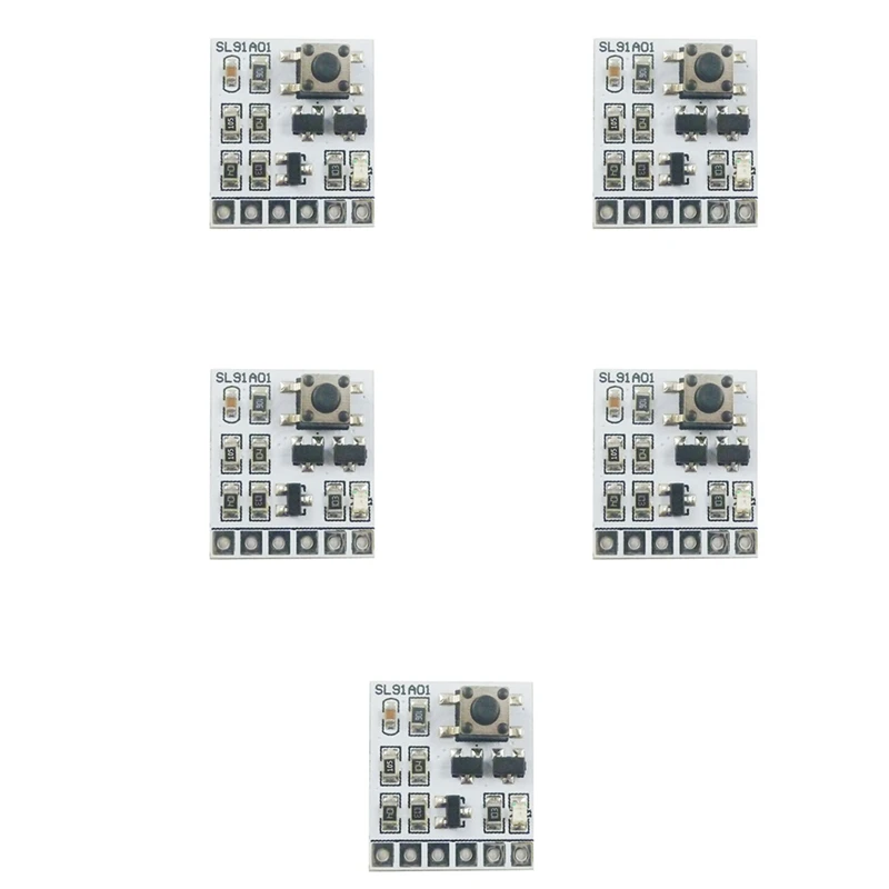 

5Pcs DC 2-18V 2A Bistable Self-Locking Switch Module Button Trigger Key For LED Controller Relay Touch Electronic Board CNIM Hot