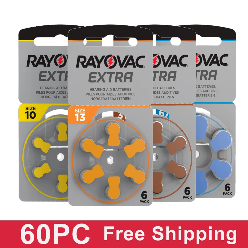 

Аккумулятор для слуховых аппаратов A312, A10, A13, A675, PR48, Rayovac, дополнительные цинковые воздушные батареи для слуховых аппаратов