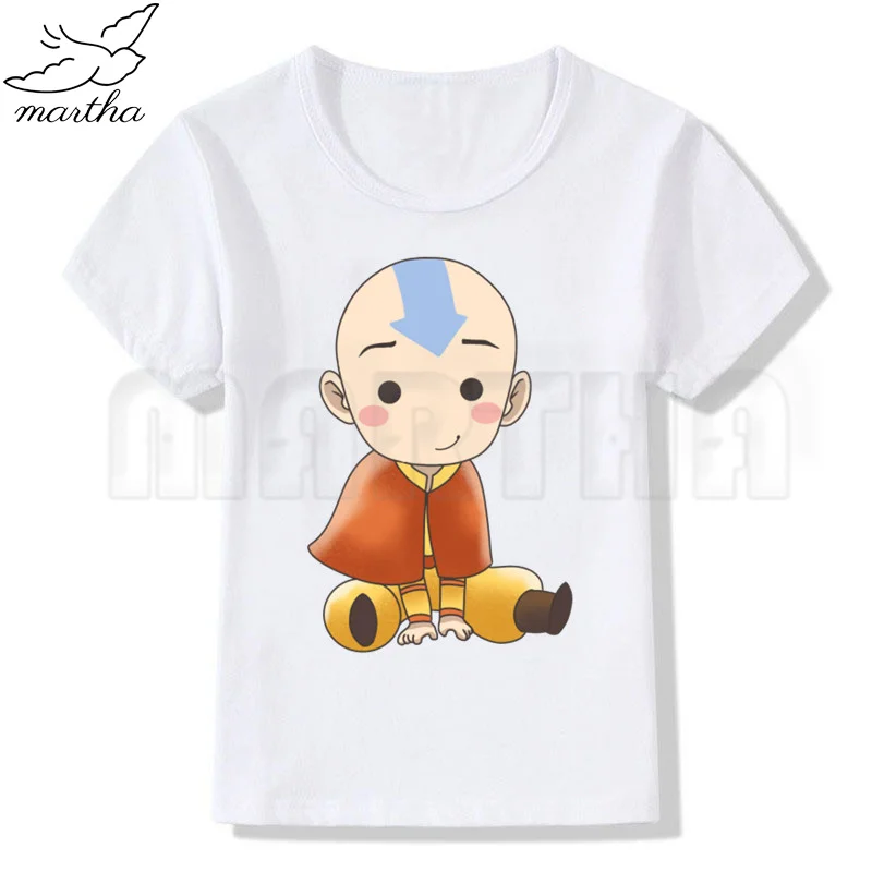 Avatar The Last Airbender Kids T-shirt Girls Boys Summer White Tops Cartoon Printed Casual Short Sleeve Baby clothes，Drop Ship