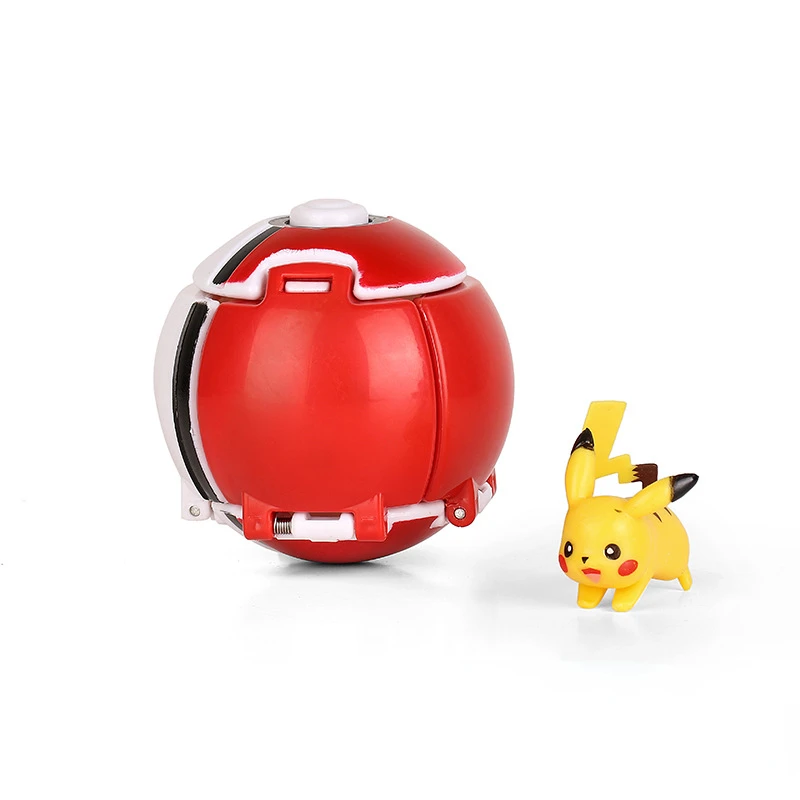 

7CM PVC Pokeball Cute Pokemon Figures Toys For Children Pikachu Gift Japan Anime Figures Flip Pokemon Ball Pokemon Figures