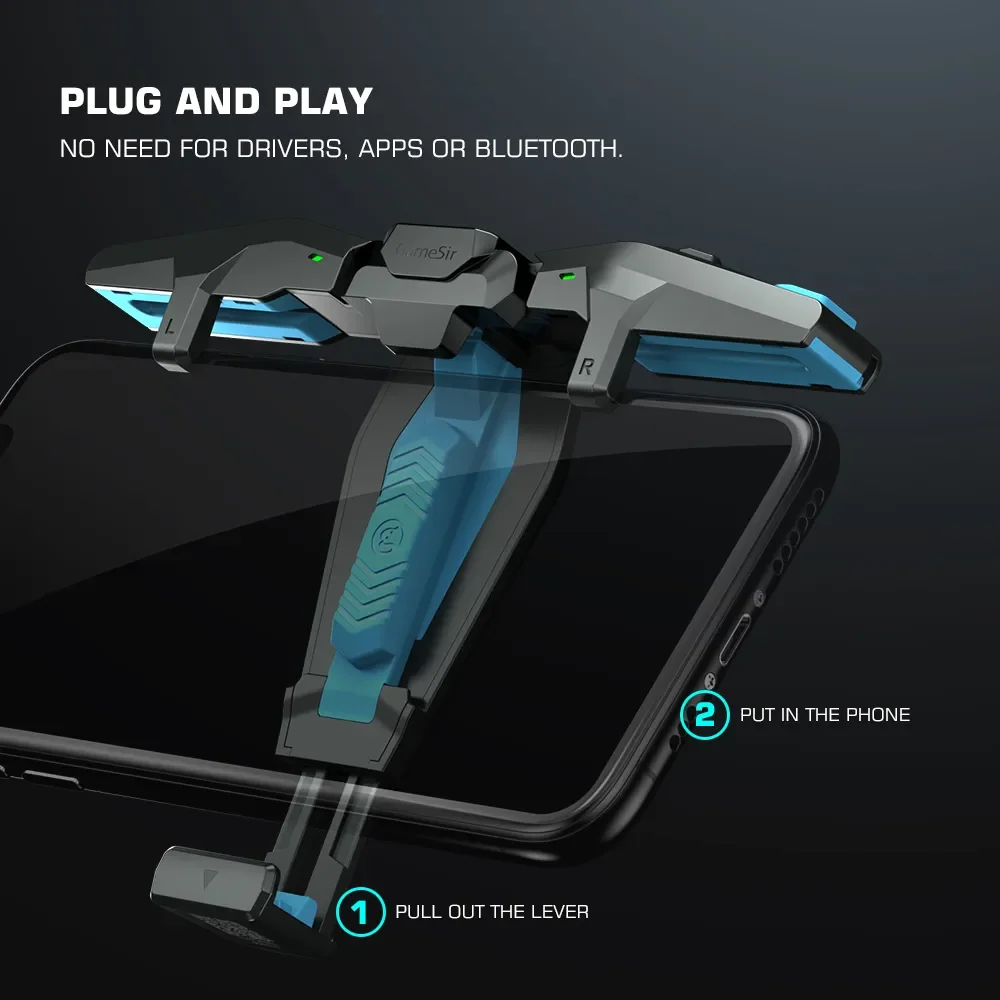 

2022 trend F4 Falcon PUBG Mobile Gaming Controller Gamepad Joystick for Apple iPhone Phone Triggers Button