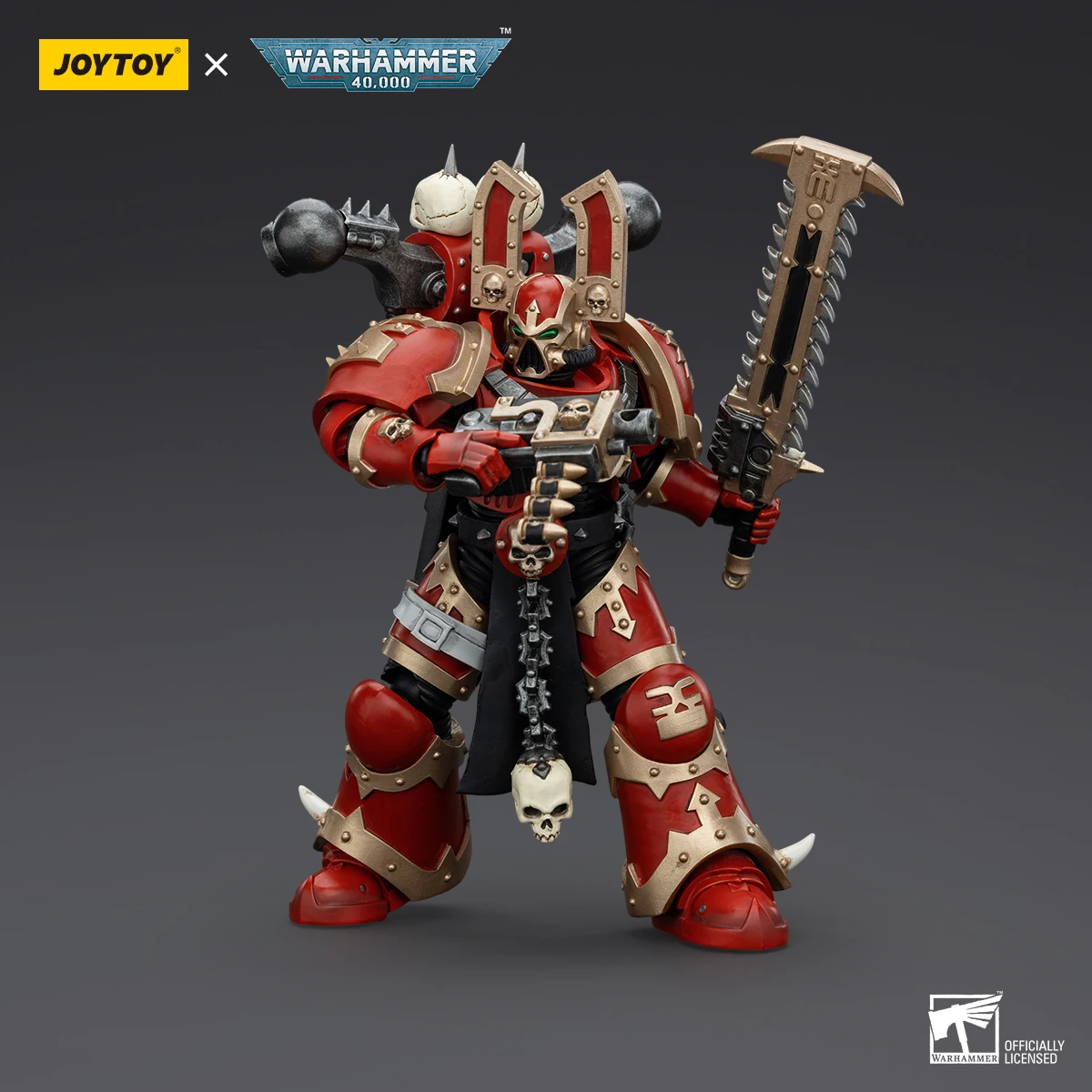 Фото JOYTOY Warhammer 40k World Eaters Khorne Berzerker 6, фигурки героев, оригинальная коллекция, украшение для куклы, подарок, модель гаража №4