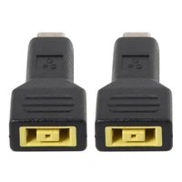 2x rectangle jack for lenovo input to usb c type c power plug charge adapter for laptop phone