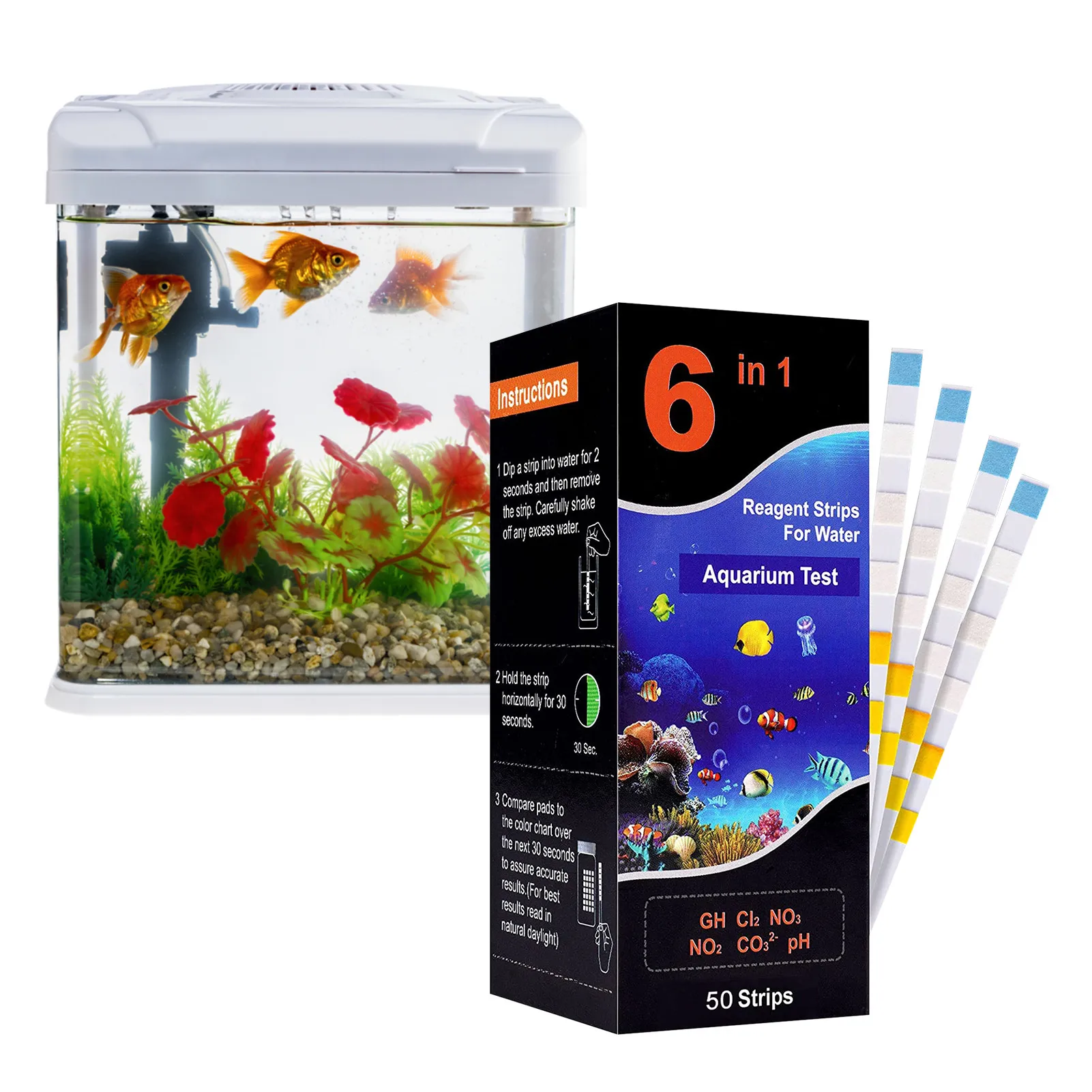 

Drinking Water Test Strips 6-in-1 Water Quality Test Strips 50 Strips Acid Water Hardness Test Strips For Swimming Pool Well