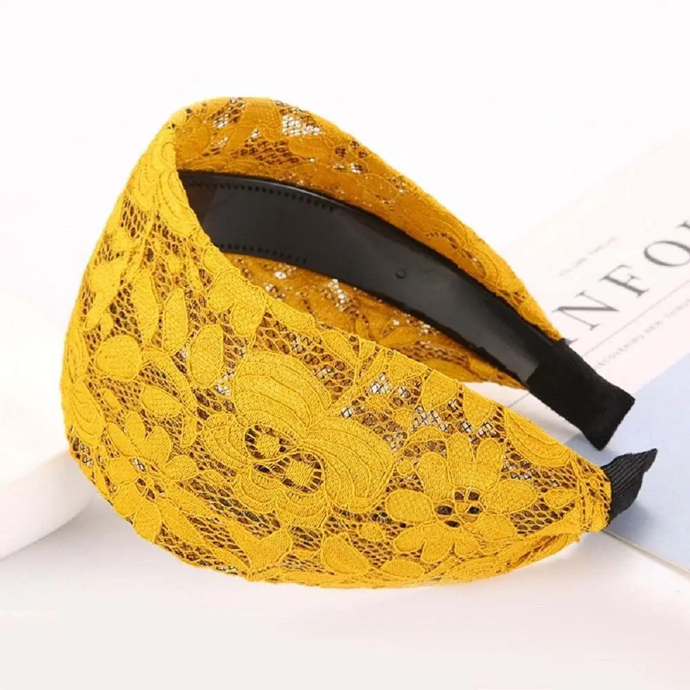 

Wash Face Non Slip Fashion Headdress New Headwear Women Hair Hoop Lace Flower Headband Mother Headband Korean Head Wrap