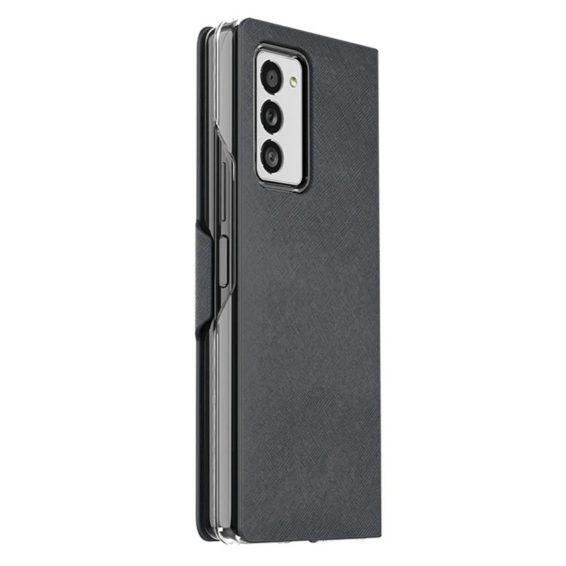 

2X Leather Flip Phone Case Wallet Type Waterproof Phone Case Suitable For Samsung Galaxy Z Fold 2 5G Phone Case-1