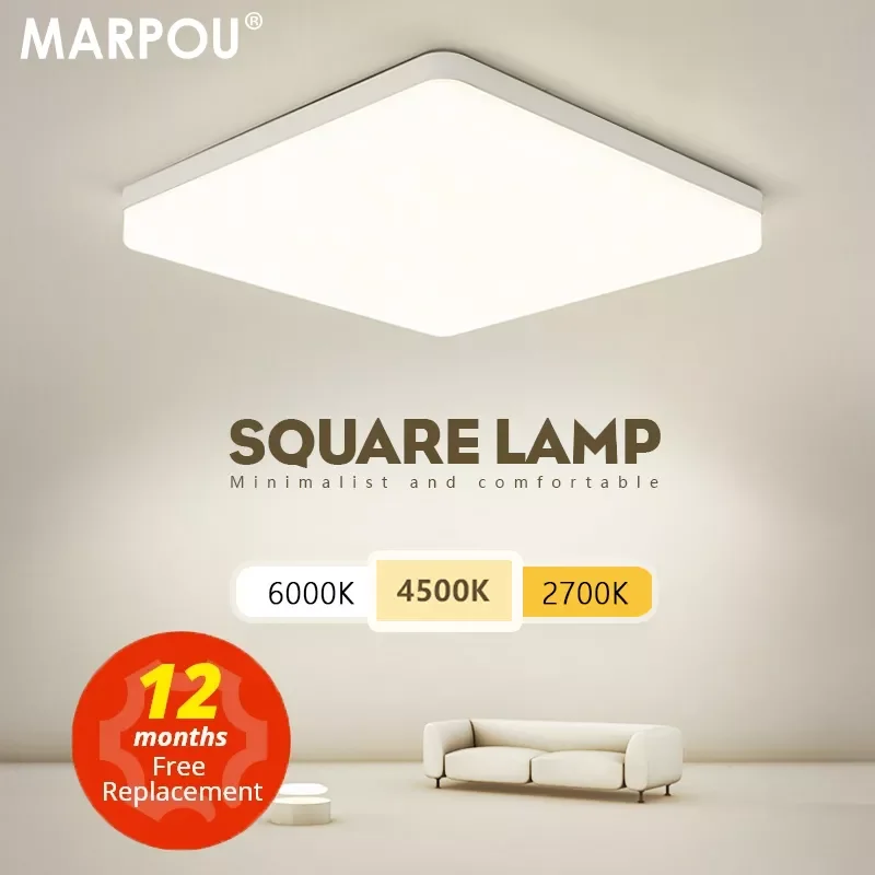

Square Led ceiling lamp for bedroom lighting white cold white warm white 48W 36W 24W 18W led ceiling light living room