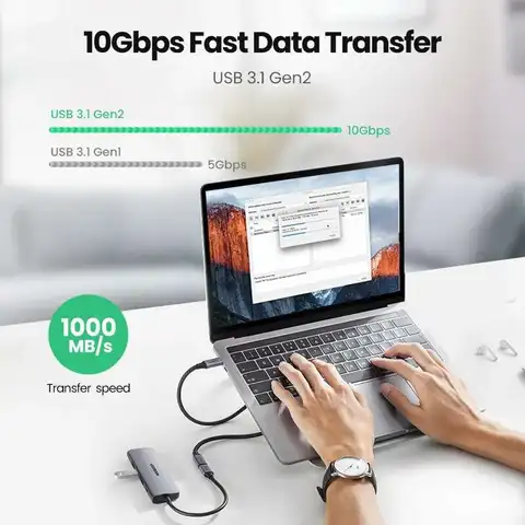 Ugreen USB C Extension Cable Type Extender Cord USB-C Thunderbolt 3 для Xiaomi Nintendo Switch 3.2