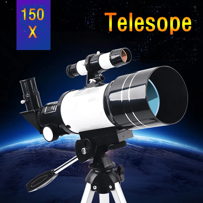 Professional Astronomical Telescope 150X Zoom Refractive Deep Space  Powerful Night Vision Star View Moon Sky Telescopio Watcher